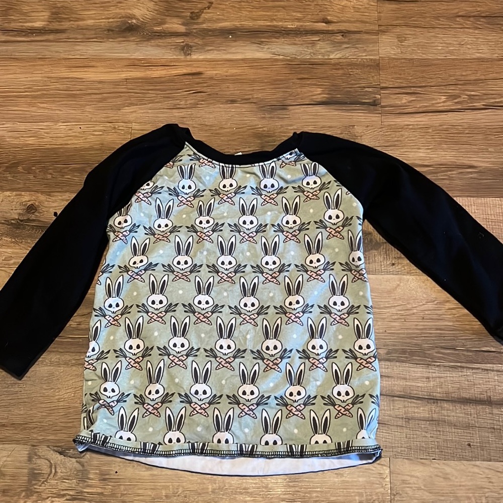 My Spooky Baby Raglan Bunny/Crossbones 4T